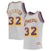 Cool Classico Trendy Magic Johnson Los Angeles Lakers 1984 85 Hardwood Classics Reload 2.0 Throwback Swingman Jersey Gray per i Fan Veri