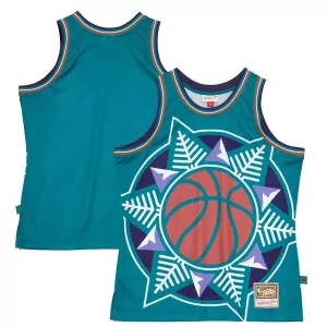 Cool Eccezionale Raffinato Utah Jazz Hardwood Classics Blown Out Fashion Jersey Turquoise per i Fan Veri