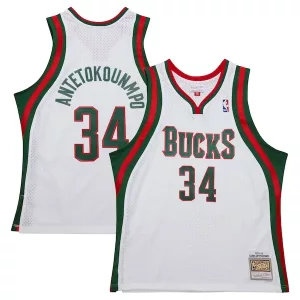 Cool Incantevole Lussuoso Giannis Antetokounmpo Milwaukee Bucks 2013/14 Hardwood Classics Swingman Jersey White per i Fan Veri