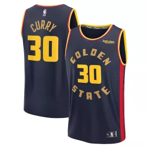 Cool Stephen Curry Golden State Warriors 2024/25 Fast Break Player Jersey City Edition Navy per i Fan Veri