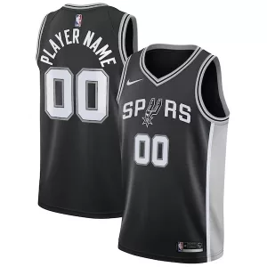 Delizioso Bellissimo San Antonio Spurs Nike Swingman Custom Jersey Black Icon Edition per i Fan Veri