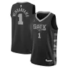 Delizioso Gorgeous Raffinato Victor Wembanyama San Antonio Spurs Jordan Brand Youth Swingman Jersey Statement Edition Black per i Fan Veri