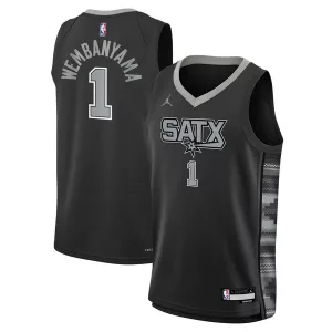 Delizioso Gorgeous Raffinato Victor Wembanyama San Antonio Spurs Jordan Brand Youth Swingman Jersey Statement Edition Black per i Fan Veri