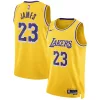 Delizioso LeBron James Los Angeles Lakers Nike Unisex Swingman Jersey Association Edition Gold per i Fan Veri