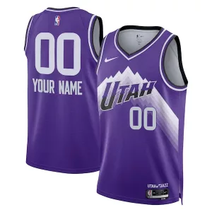 Delizioso Moderno Sofisticato Utah Jazz Nike Unisex 2023/24 Custom Swingman Jersey Purple City Edition per i Fan Veri