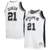 Delizioso Pratico Attraente Tim Duncan San Antonio Spurs Big & Tall Hardwood Classics 1998/99 Swingman Jersey White/Black per i Fan Veri