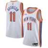 Duraturo Jalen Brunson New York Knicks Nike Unisex 2024/25 Swingman Player Jersey City Edition White per i Fan Veri