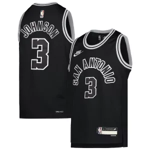 Duraturo Keldon Johnson San Antonio Spurs Nike Youth 2022/23 Swingman Jersey Classic Edition Black per i Fan Veri