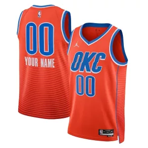 Duraturo Lussuoso Oklahoma City Thunder Jordan Brand Unisex 2022/23 Swingman Custom Jersey Statement Edition Orange per i Fan Veri