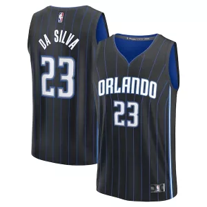 Moderno Tristan da Silva Orlando Magic Youth 2024 NBA Draft Fast Break Player Jersey Icon Edition Black per i Fan Veri