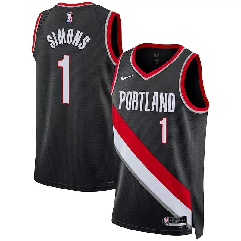Cool Stupendo Anfernee Simons Portland Trail Blazers Nike Unisex Swingman Jersey Association Edition Black per i Fan Veri
