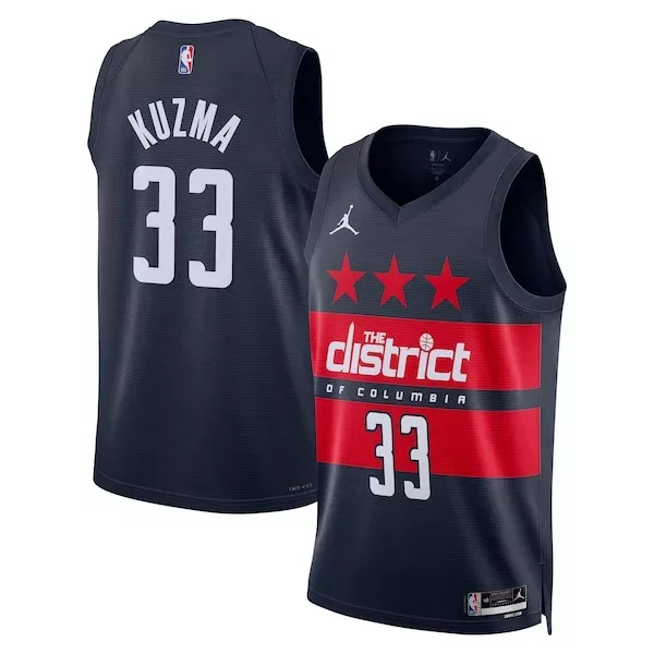 Eccezionale Magnifico Cool Kyle Kuzma Washington Wizards Jordan Brand Unisex 2024/25 Swingman Jersey Statement Edition Navy per i Fan Veri