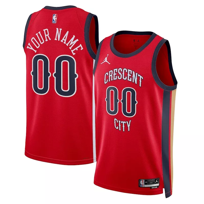 Versatile Classico New Orleans Pelicans Jordan Brand Unisex Swingman Custom Jersey Red Statement Edition per i Fan Veri