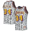 Eccezionale Robusto Meraviglioso Shaquille O'Neal Los Angeles Lakers 1996/97 Hardwood Classics Doodle Swingman Jersey White per i Fan Veri