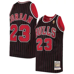 Gorgeous Men's Chicago Bulls Michael Jordan Black 1996/97 Hardwood Classics Authentic Jersey per i Fan Veri