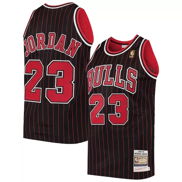 Gorgeous Men's Chicago Bulls Michael Jordan Black 1996/97 Hardwood Classics Authentic Jersey per i Fan Veri