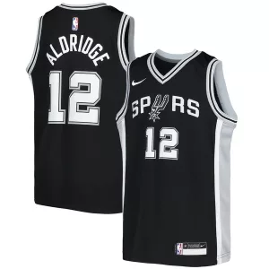 Eccezionale Stupendo Robusto LaMarcus Aldridge San Antonio Spurs Nike Youth Swingman Jersey Icon Edition Black per i Fan Veri