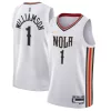 Eccezionale Zion Williamson New Orleans Pelicans Nike Youth Swingman Jersey City Edition White per i Fan Veri