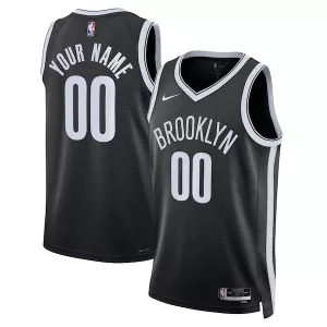 Elegante Brooklyn Nets Nike Unisex Swingman Custom Jersey Black Icon Edition per i Fan Veri