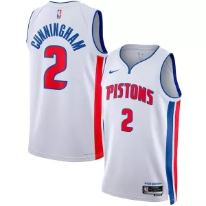 Elegante Incantevole Cade Cunningham Detroit Pistons Nike Unisex Swingman Jersey Association Edition White/Blue per i Fan Veri