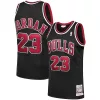 Elegante Lussuoso Michael Jordan Chicago Bulls 1997/98 Hardwood Classics Authentic Jersey Black/Scarlet/White per i Fan Veri