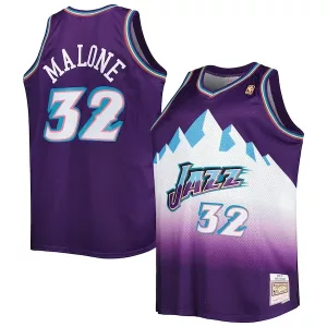 Elegante Magnifico Duraturo Karl Malone Utah Jazz Big & Tall Hardwood Classics 1996/97 Swingman Jersey Purple/White per i Fan Veri