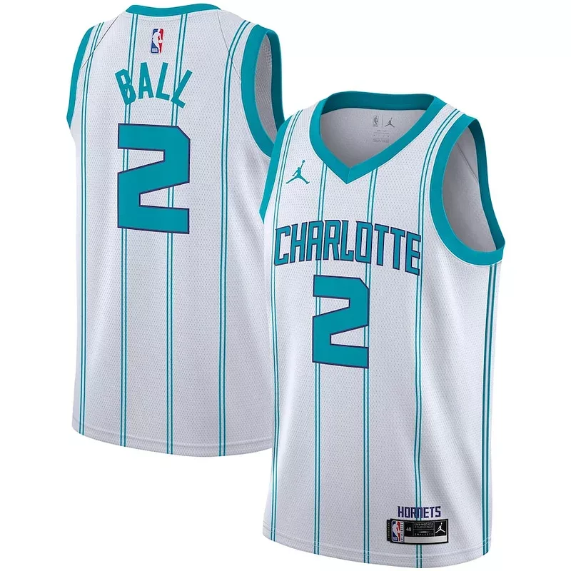 Elegante Magnifico Meraviglioso LaMelo Ball Charlotte Hornets Jordan Brand 2020/21 Swingman Player Jersey Association Edition White per i Fan Veri