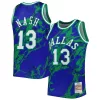 Elegante Meraviglioso Steve Nash Dallas Mavericks 1998/99 Hardwood Classics Marble Swingman Jersey Blue per i Fan Veri