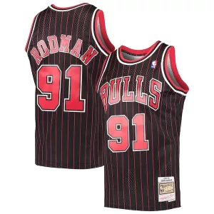 Elegante Prestigioso Dennis Rodman Chicago Bulls Hardwood Classics Swingman Jersey Black per i Fan Veri