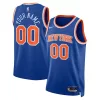 Elegante Prestigioso New York Knicks Nike Unisex Swingman Custom Jersey Blue Icon Edition per i Fan Veri