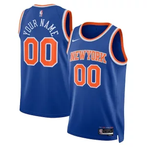 Elegante Prestigioso New York Knicks Nike Unisex Swingman Custom Jersey Blue Icon Edition per i Fan Veri