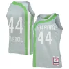 Elegante Resistente Carino Pete Maravich Atlanta Hawks 75th Anniversary 1971/72 Hardwood Classics Swingman Jersey Silver per i Fan Veri