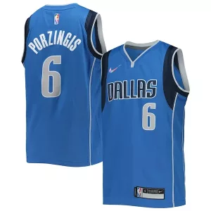 Elegante Splendido Duraturo Kristaps Porzingis Dallas Mavericks Nike Youth 2021/22 Diamond Swingman Jersey Icon Edition Blue per i Fan Veri