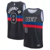 Elegante Tim Hardaway Jr. Detroit Pistons Fast Break Player Jersey Statement Edition Black per i Fan Veri