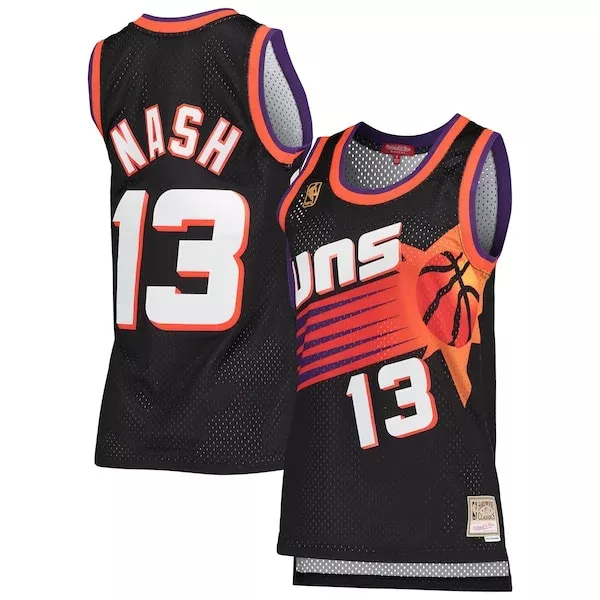 Fantastico Accattivante Steve Nash Phoenix Suns Women's Hardwood Classics Swingman Jersey Black per i Fan Veri