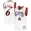 Fantastico Allen Iverson Philadelphia 76ers 2001/02 Hardwood Classics Swingman Jersey White/Red per i Fan Veri