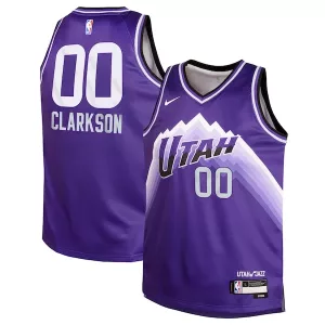 Fantastico Carino Jordan Clarkson Utah Jazz Nike Youth Swingman Replica Jersey City Edition Purple per i Fan Veri