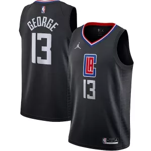 Fantastico Delizioso Accattivante Paul George LA Clippers Jordan Brand 2020/21 Swingman Jersey Statement Edition Black per i Fan Veri