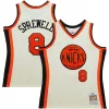 Fantastico Elegante Comodo Latrell Sprewell New York Knicks Chainstitch Swingman Jersey Cream per i Fan Veri