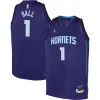 Fantastico Ottimo Magnifico LaMelo Ball Charlotte Hornets Jordan Brand Youth Swingman Jersey Statement Edition Purple per i Fan Veri