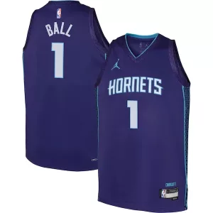 Fantastico Ottimo Magnifico LaMelo Ball Charlotte Hornets Jordan Brand Youth Swingman Jersey Statement Edition Purple per i Fan Veri