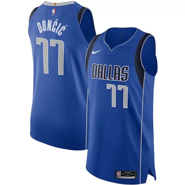 Fantastico Raffinato Luka Dončić Dallas Mavericks Nike Authentic Jersey Association Edition Blue per i Fan Veri