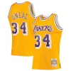 Fantastico Shaquille O'Neal Los Angeles Lakers 1996/97 Hardwood Classics Swingman Jersey Gold/Purple/Royal per i Fan Veri