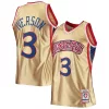 Fascinante Eccezionale Allen Iverson Philadelphia 76ers 75th Anniversary 1996/97 Hardwood Classics Swingman Jersey Gold per i Fan Veri