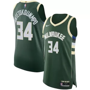Fascinante Eccezionale Elegante Giannis Antetokounmpo Milwaukee Bucks Nike Authentic Jersey Association Edition Hunter Green per i Fan Veri