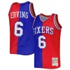 Fascinante Fantastico Duraturo Julius Erving Philadelphia 76ers Hardwood Classics 1982/83 Split Swingman Jersey Royal/Red per i Fan Veri