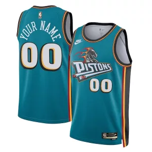 Fascinante Incantevole Detroit Pistons Nike Unisex 2022/23 Custom Swingman Jersey Classic Edition Teal per i Fan Veri