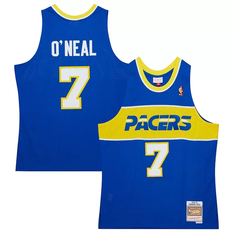 Delizioso Jermaine O'Neal Indiana Pacers 2004/05 Hardwood Classics Swingman Jersey Royal per i Fan Veri