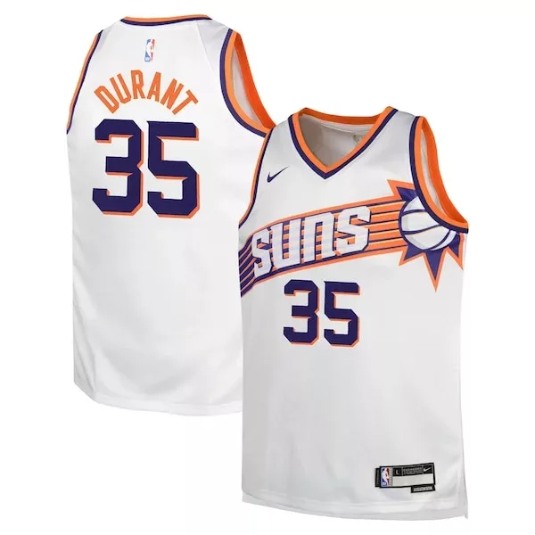 Fascinante Kevin Durant Phoenix Suns Nike Youth Swingman Jersey Association Edition White per i Fan Veri