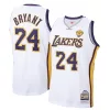 Fascinante Pratico Men's Los Angeles Lakers Kobe Bryant White 2009 10 Hardwood Classics Authentic Jersey per i Fan Veri